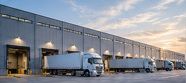 Modern logistics distribution warehouse